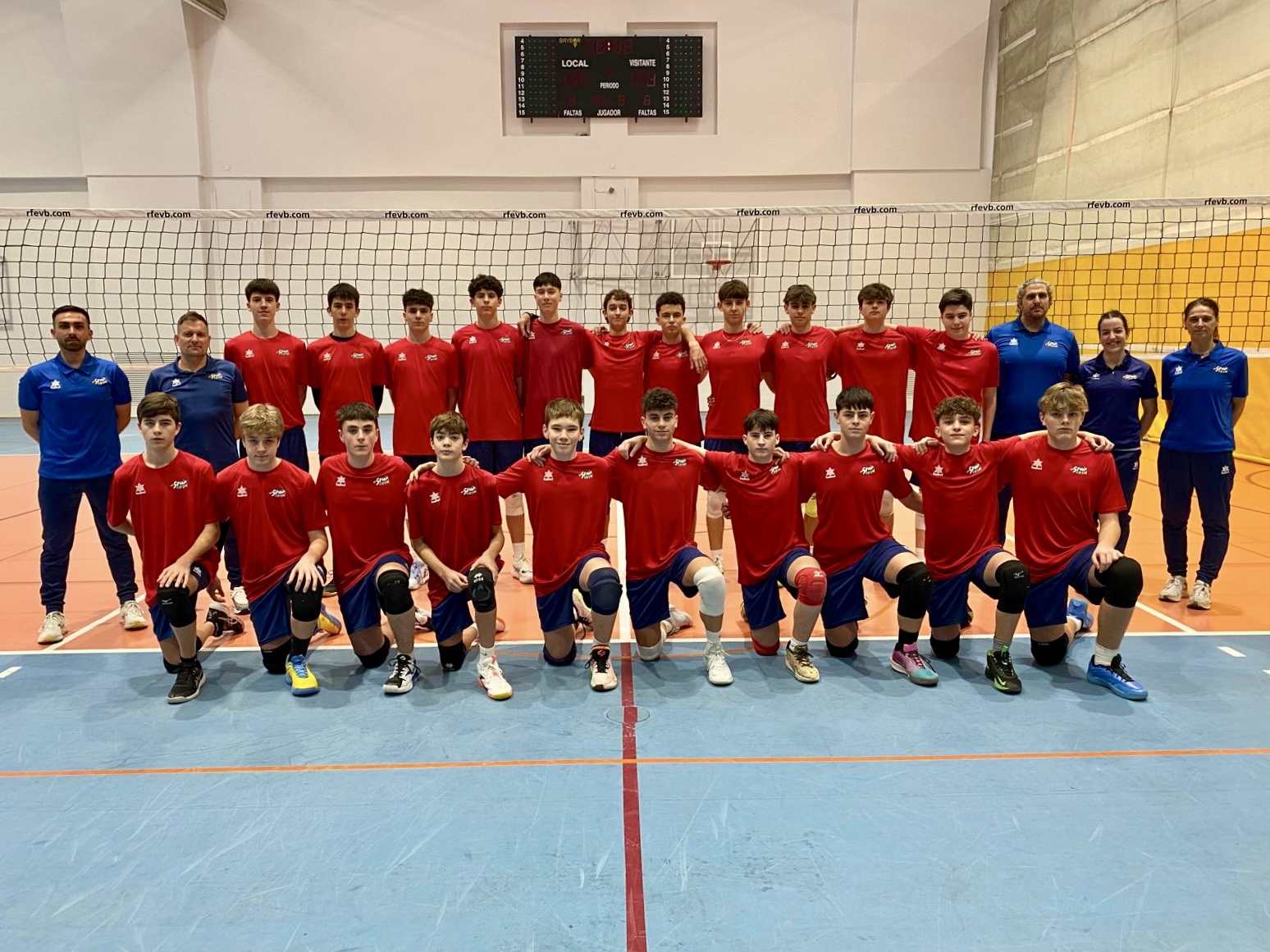 selección española masculina u15 y antonio mondéjar deentrenador